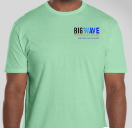 Surfer Save with the Wave T-Shirt Mint Green