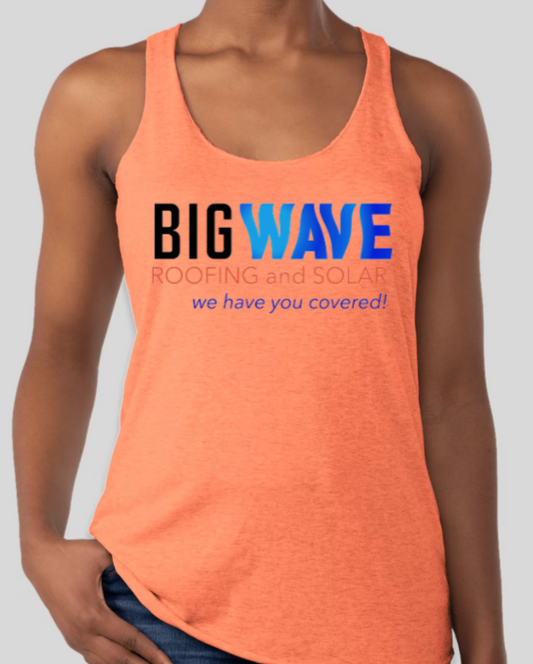 "Save with the Wave" Women's Tank Light Orange