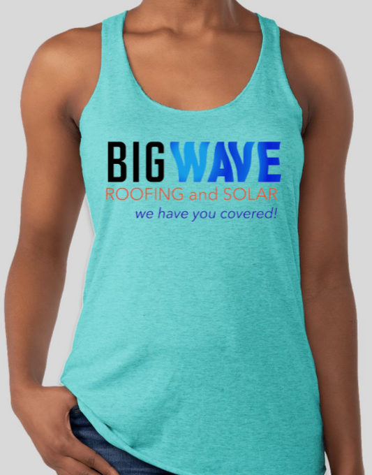 "Save with the Wave" Women's Tank Light Blue